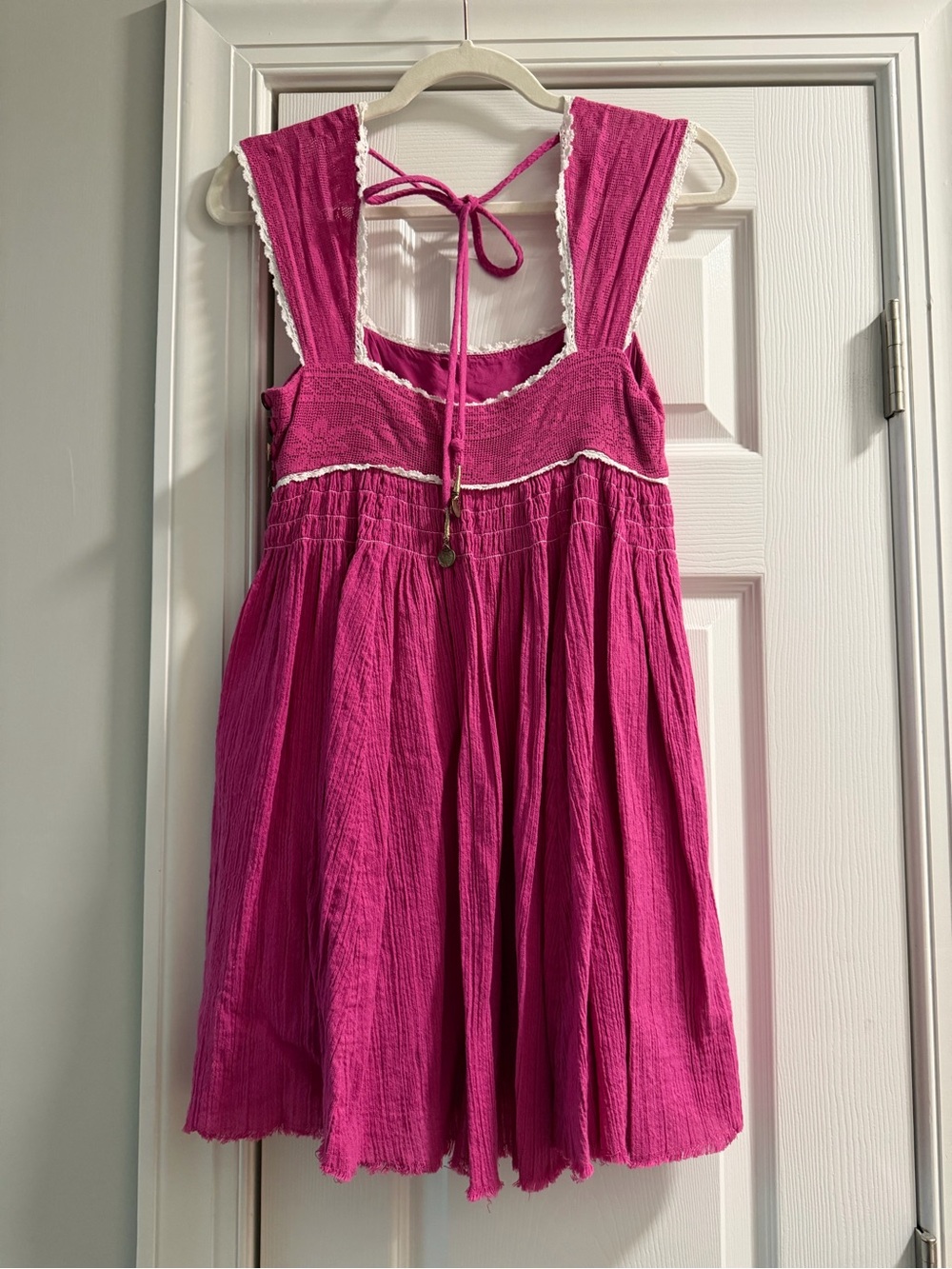 Free People Heartland Mini Dress-Pink - Picture 5 of 6